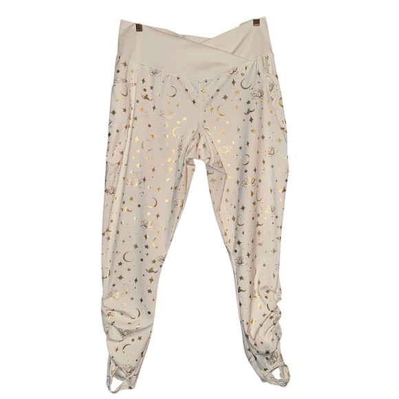 DISNEY Aladdin Jasmine Stirrup Leggings Cream and Gold Size Extra Large - Picture 5 of 16